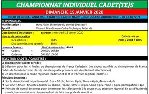 Championnat individuel cadet(te)s